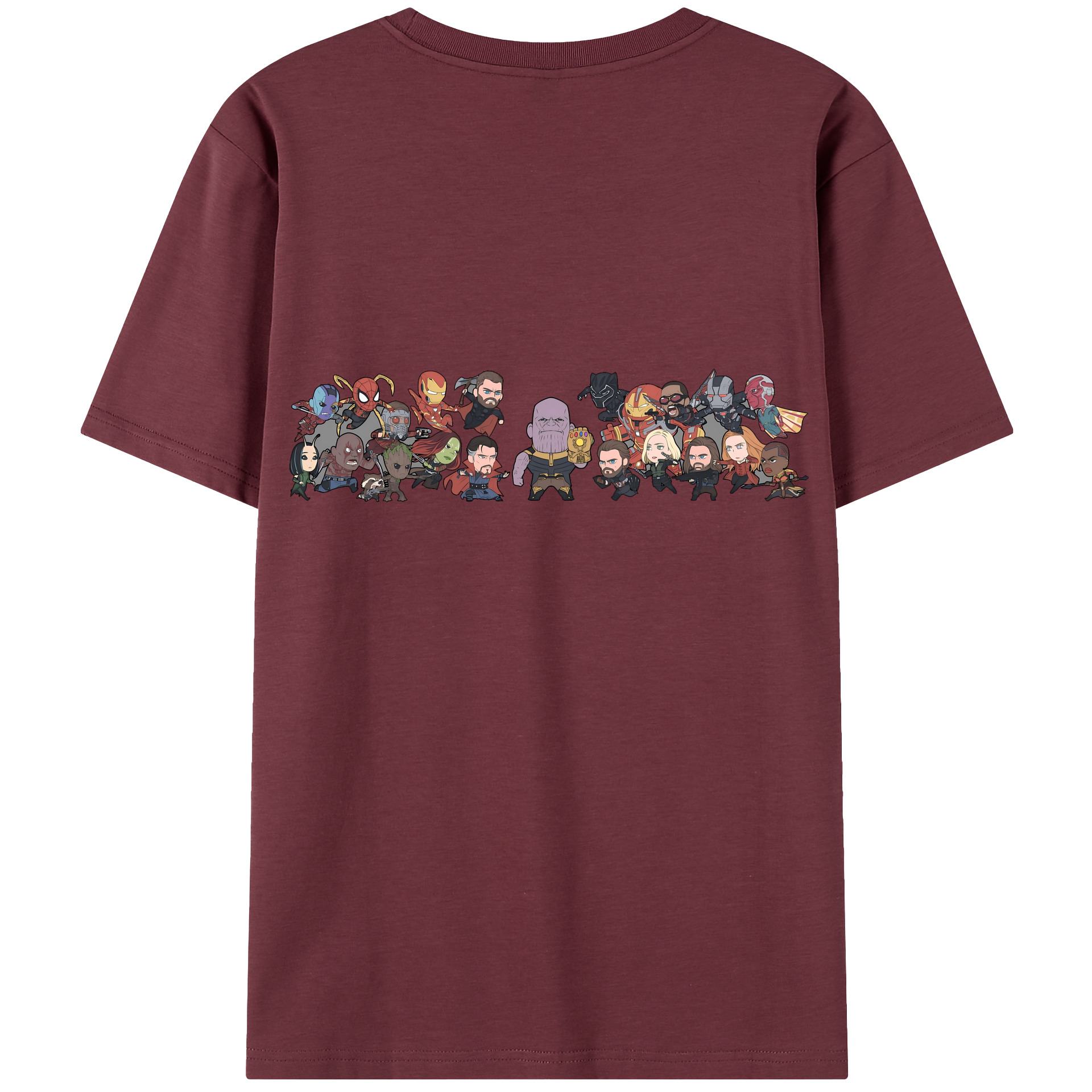 （画像用） アベンジャーズ The Avengers 綿100％半袖Tシャツ（背面プリント）